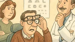 Banc: Doctore, nu mai văd bine!