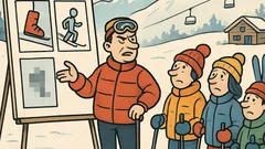 Banc: Cursul de schi are trei etape