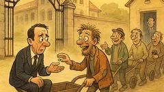 Banc: Un tip ia taxiul cu roaba