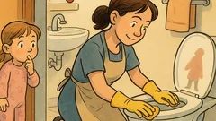 Banc: Mama spală WC-ul de Crăciun