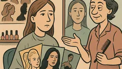 Banc: Discuție între o tipă și cosmetician