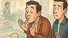 Banc: La maternitate, tatăl face gulu-gulu...