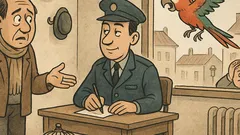 Banc: Un individ se duce la poliție...